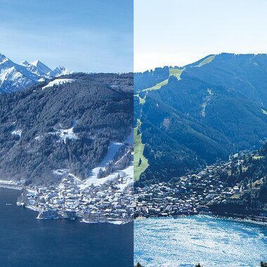  View of glacier, mountain and lake | © Zell am See-Kaprun Tourismus