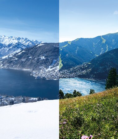  View of glacier, mountain and lake | © Zell am See-Kaprun Tourismus