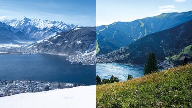  View of glacier, mountain and lake | © Zell am See-Kaprun Tourismus