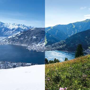  View of glacier, mountain and lake | © Zell am See-Kaprun Tourismus