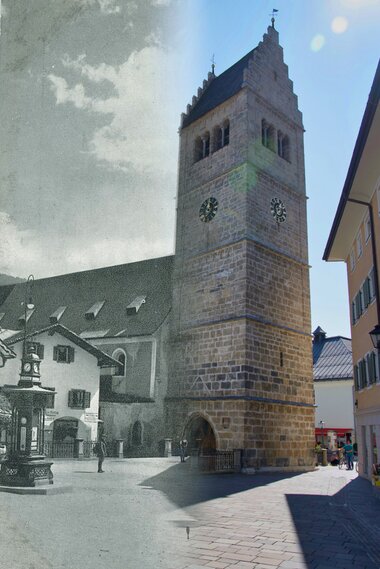 Die Stadtpfarrkirche einst und heute