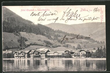 Zell am See view to Hotel Elisabeth and the Schmittenhöhe